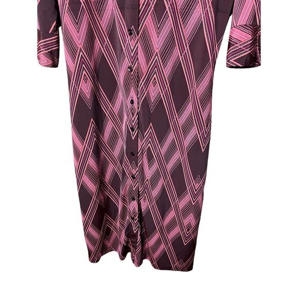 Vintage Wanted Clothing Y2K Retro Button Front MIDI Dress Size M - Picture 3 of 10